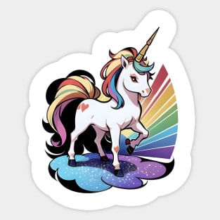 Unicorn Rainbow 16 Sticker